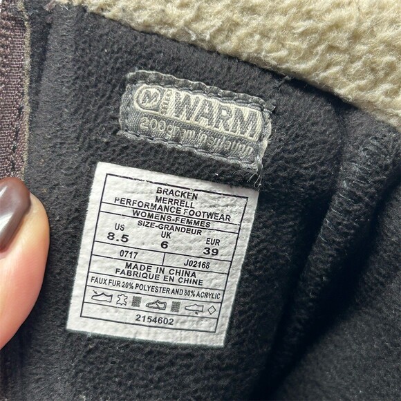 Merrell Bracken Women's Snow Boots Brown Waterproof Insulated Pull-On 8.5 - Picture 14 of 15